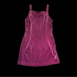 Vintage Purple/Burgundy Metallic Glittery Short dress